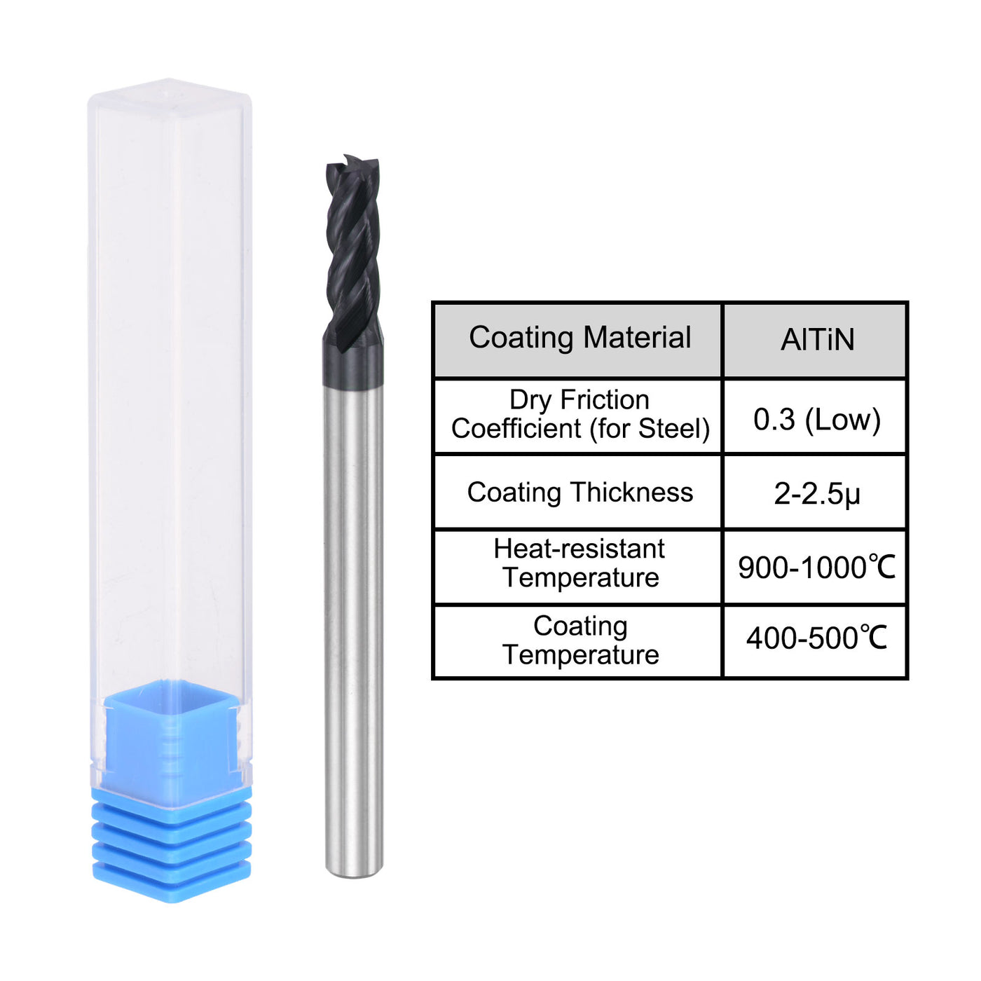 Harfington Carbide  Flute Square End Mill Milling Cutter Cutting Tool