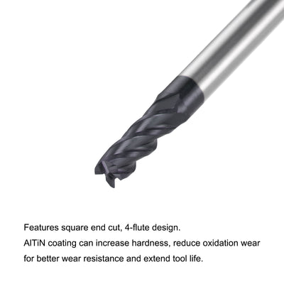 Harfington Carbide  Flute Square End Mill Milling Cutter
