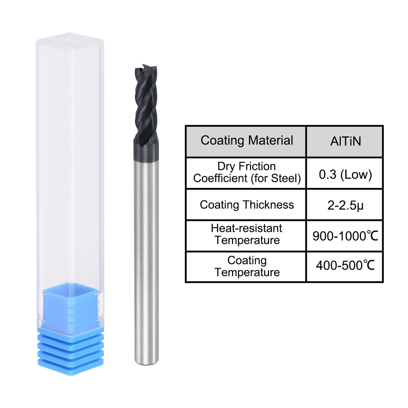 Harfington Carbide  Flute Square End Mill Milling Cutter Cutting Tool