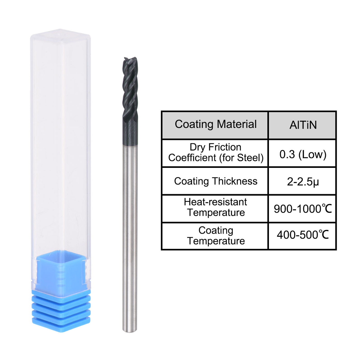 Harfington Carbide  Flute Square End Mill Milling Cutter Cutting Tool