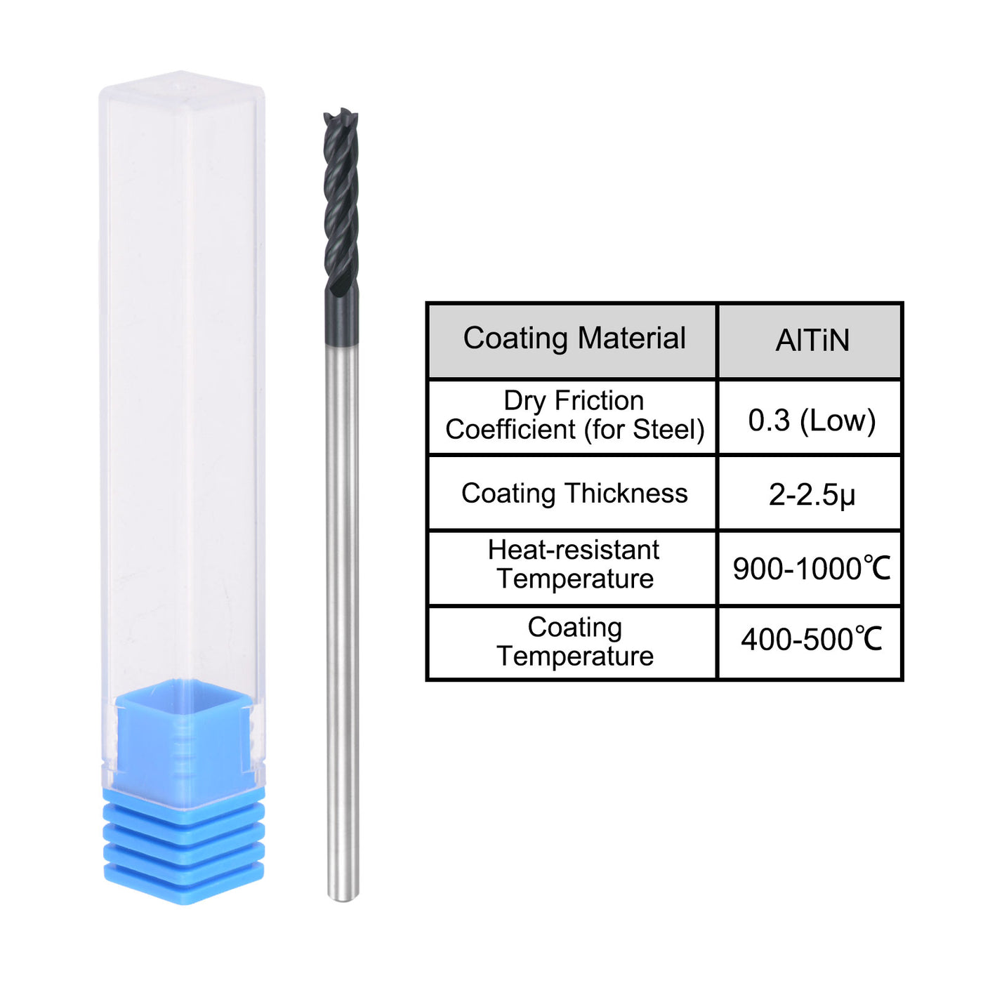 Harfington Carbide  Flute Square End Mill Milling Cutter Cutting Tool