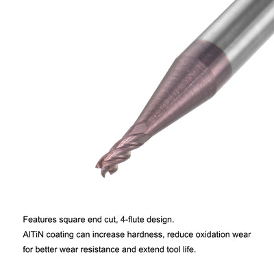 Harfington Carbide Square End Mill Milling Cutting Cutter