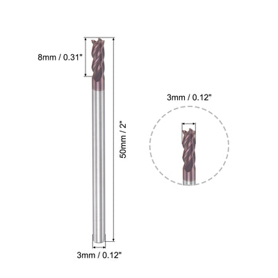 Harfington Carbide Square End Mill Milling Cutting Cutter