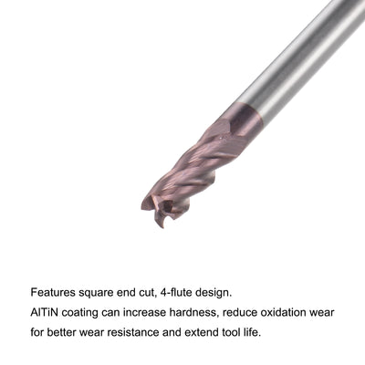 Harfington Carbide Square End Mill Milling Cutting Cutter
