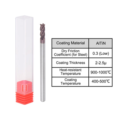 Harfington Carbide Square End Mill Milling Cutting Cutter