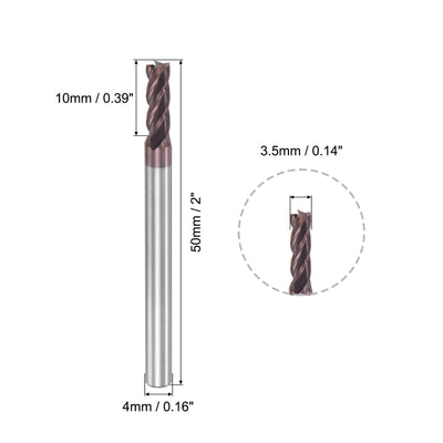 Harfington Carbide Square End Mill Milling Cutting Cutter