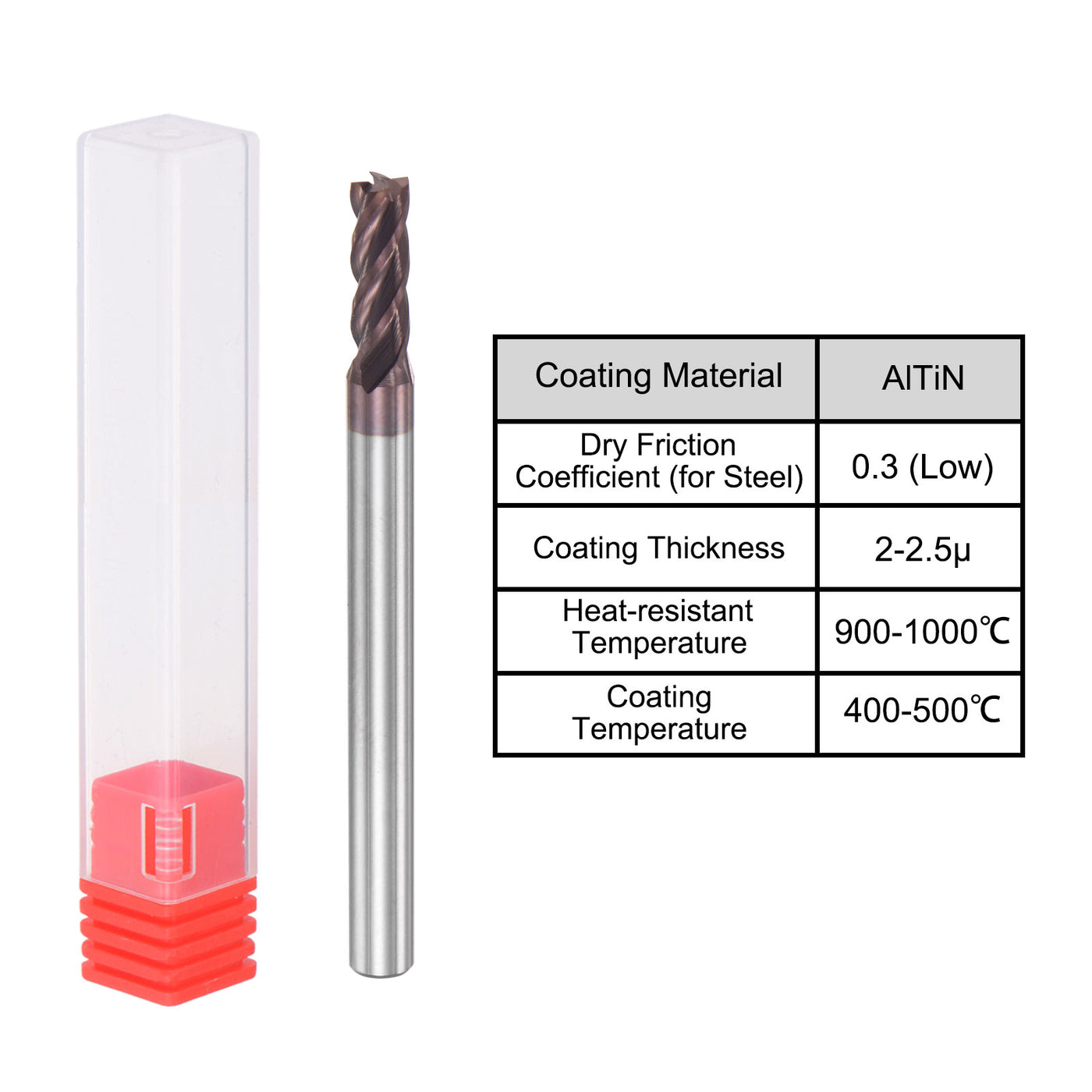 Harfington Carbide Square End Mill Milling Cutting Cutter