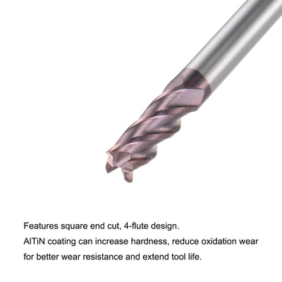 Harfington Carbide Square End Mill Milling Cutting Cutter