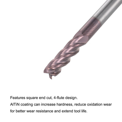 Harfington Carbide Square End Mill Milling Cutting Cutter