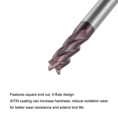 Harfington Carbide Square End Mill Milling Cutting Cutter