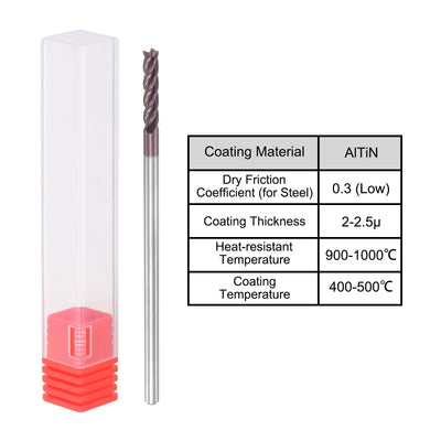 Harfington Carbide Square End Mill Milling Cutting Cutter