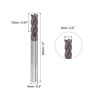 Harfington Carbide Square End Mill Milling Cutting Cutter