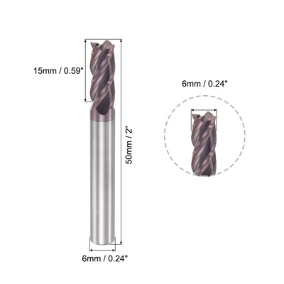 Harfington Carbide Square End Mill Milling Cutting Cutter