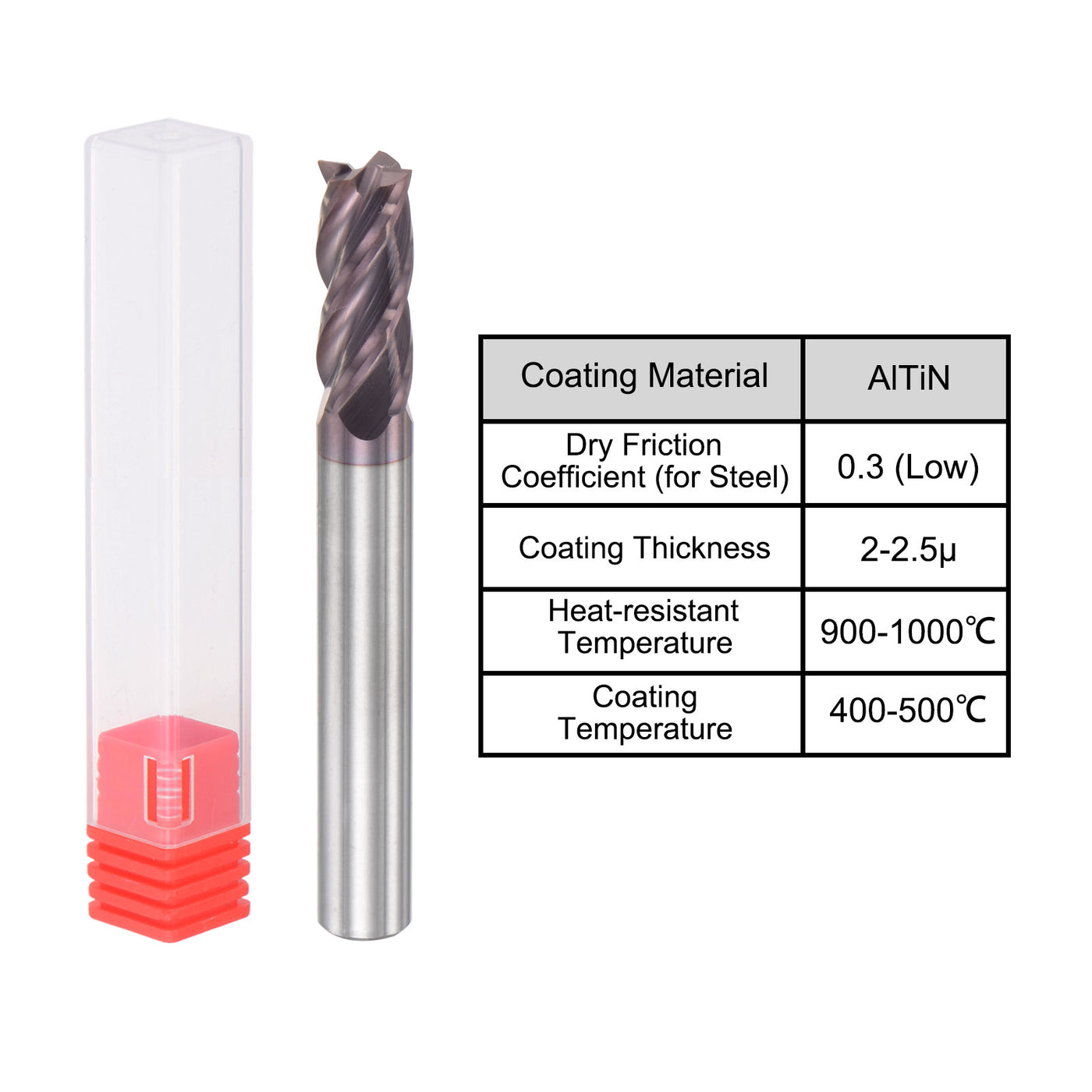 Harfington Carbide Square End Mill Milling Cutting Cutter