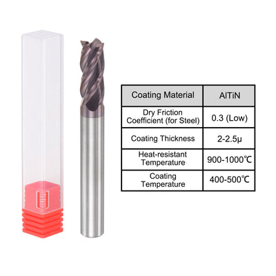 Harfington Carbide Square End Mill Milling Cutting Cutter
