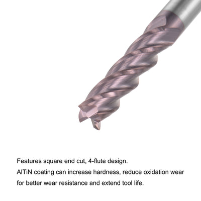 Harfington Carbide Square End Mill Milling Cutting Cutter