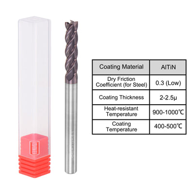 Harfington Carbide Square End Mill Milling Cutting Cutter