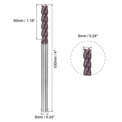 Harfington Carbide Square End Mill Milling Cutting Cutter