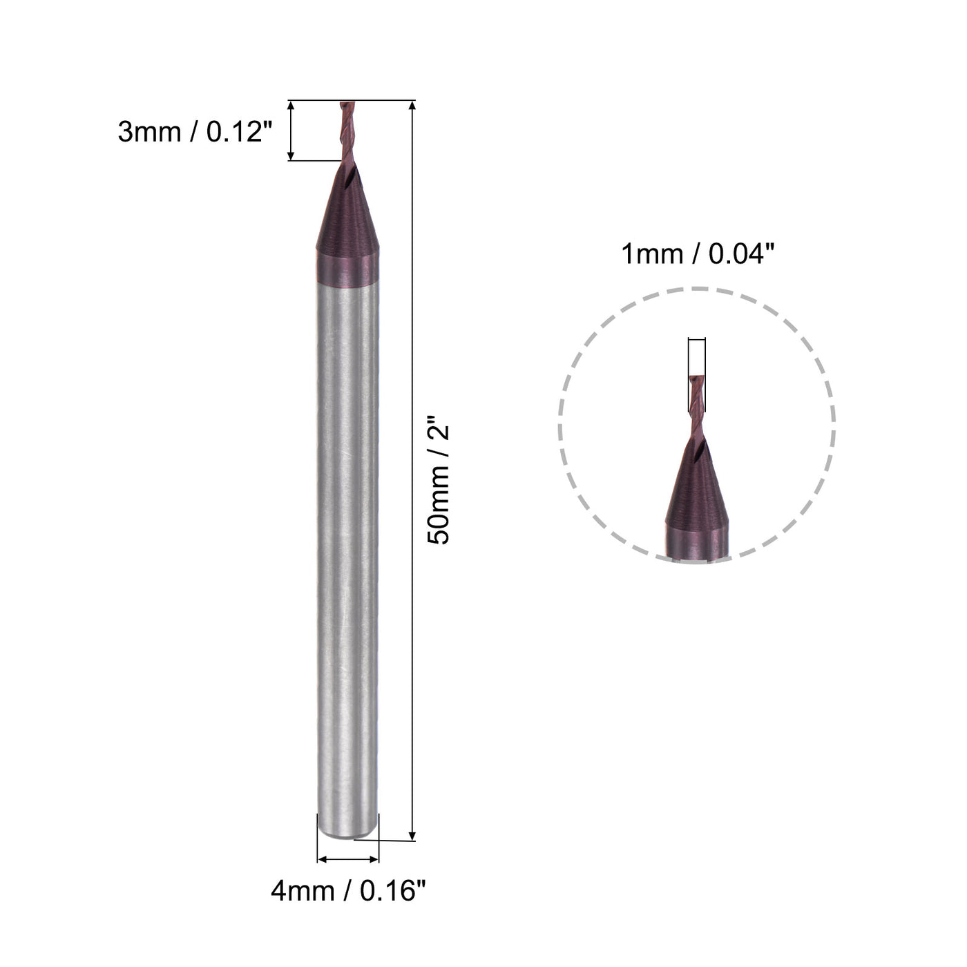Harfington Carbide Coated Flute Square End Mill
