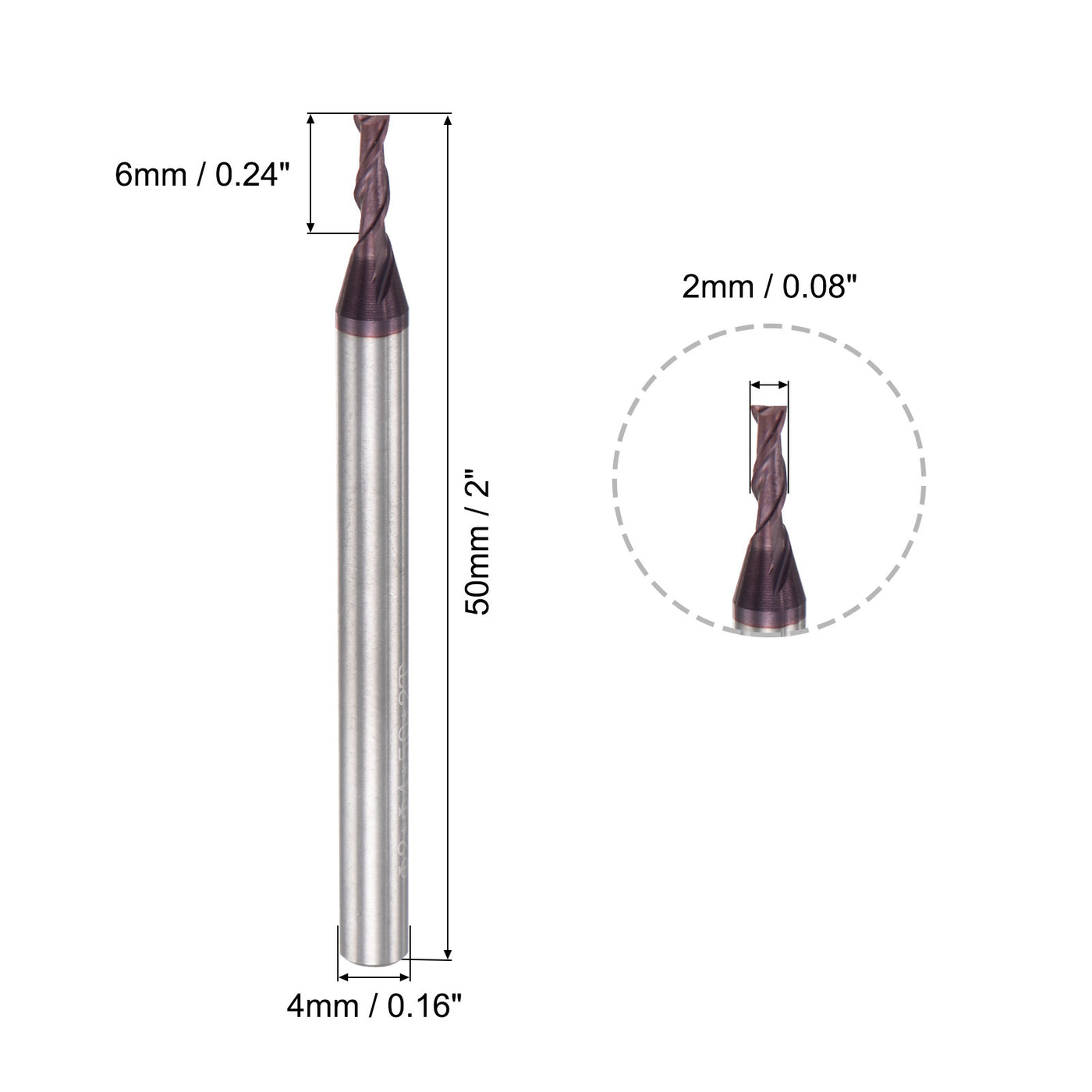 Harfington Carbide Coated Flute Square End Mill