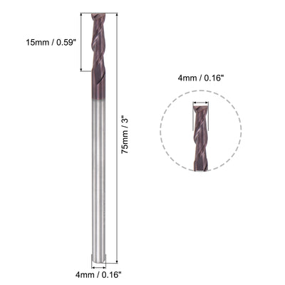 Harfington Carbide Coated Flute Square End Mill
