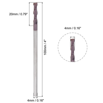 Harfington Carbide Coated Flute Square End Mill