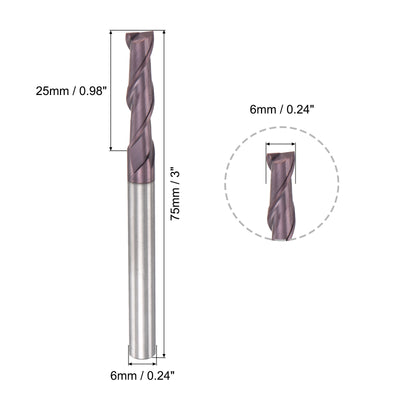 Harfington Carbide Coated Flute Square End Mill