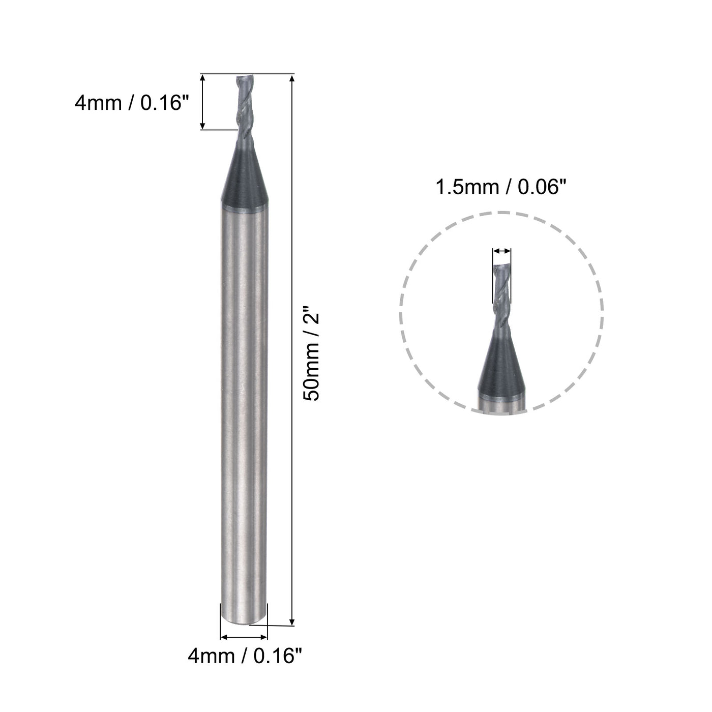 Harfington Carbide Coated Square End Mill Cutting