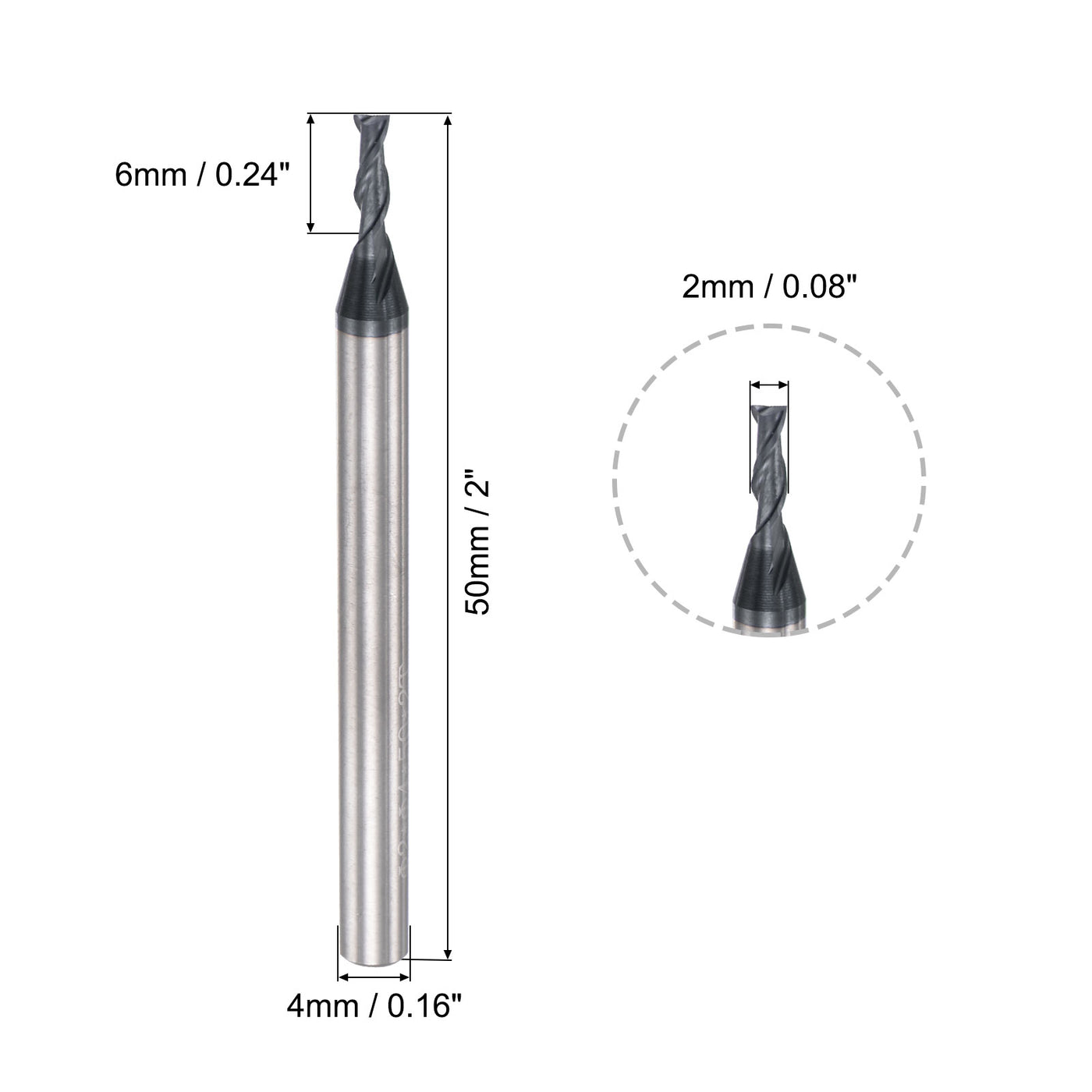 Harfington Carbide Coated Square End Mill Cutting Milling