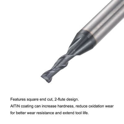 Harfington Carbide Coated Square End Mill Cutting Milling