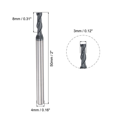 Harfington Carbide Coated Square End Mill Cutting Milling