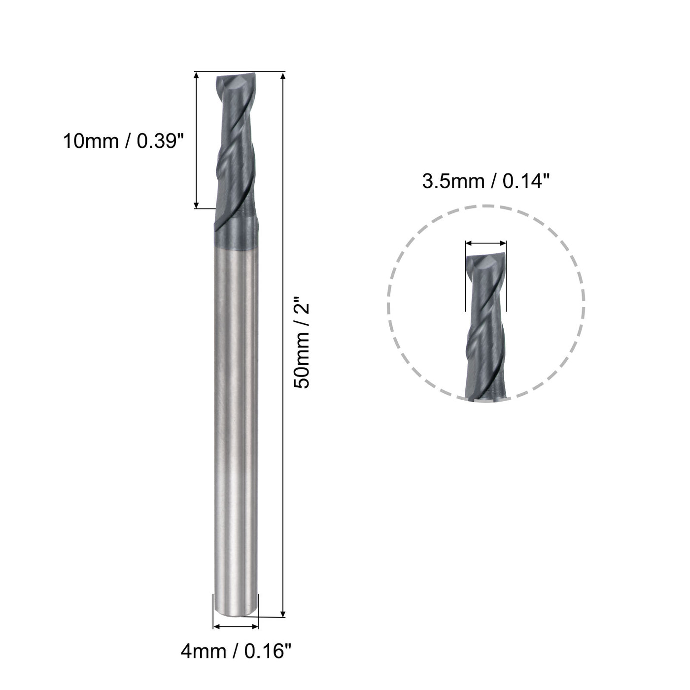 Harfington Carbide Coated Square End Mill Cutting