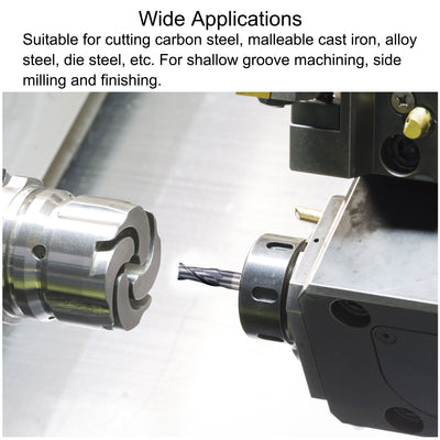 Harfington Carbide Coated Square End Mill Cutting Milling