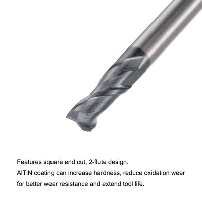 Harfington Carbide Coated Square End Mill Cutting Milling