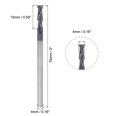 Harfington Carbide Coated Square End Mill Cutting Milling