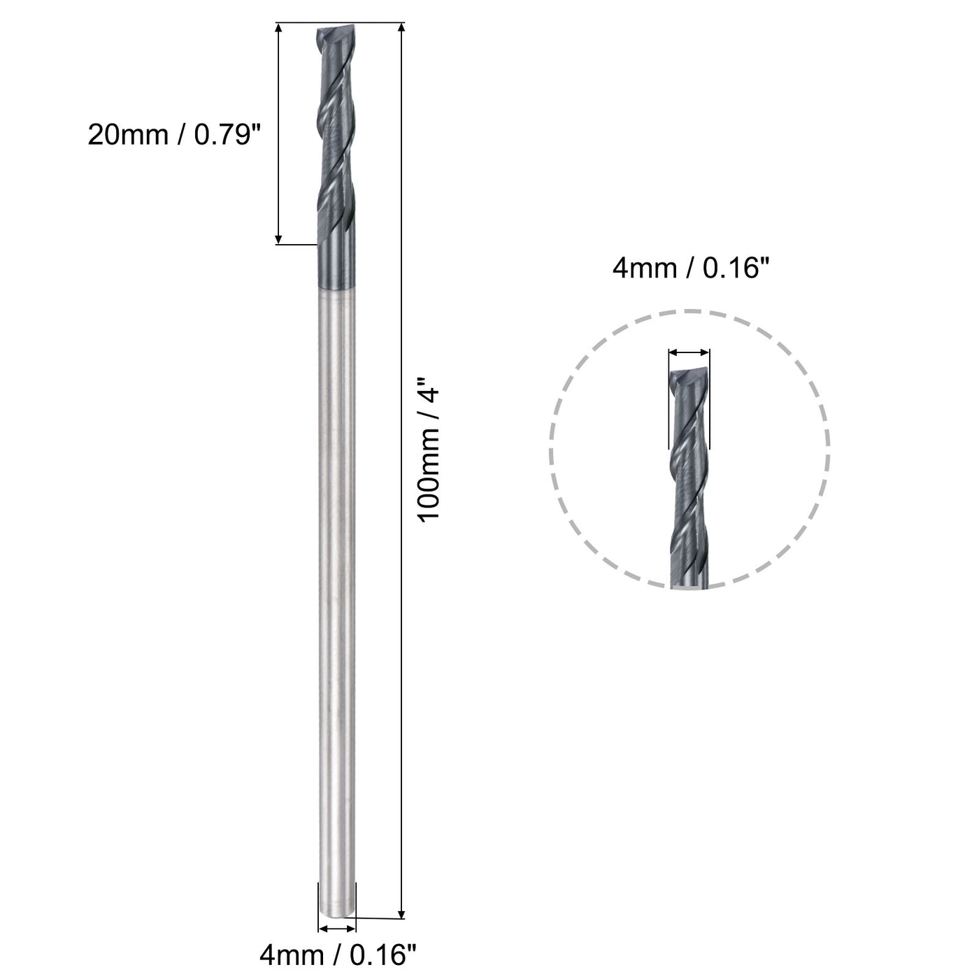 Harfington Carbide Coated Square End Mill Cutting
