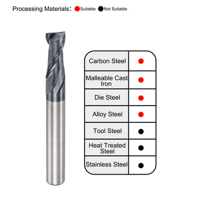 Harfington Carbide Coated Square End Mill Cutting