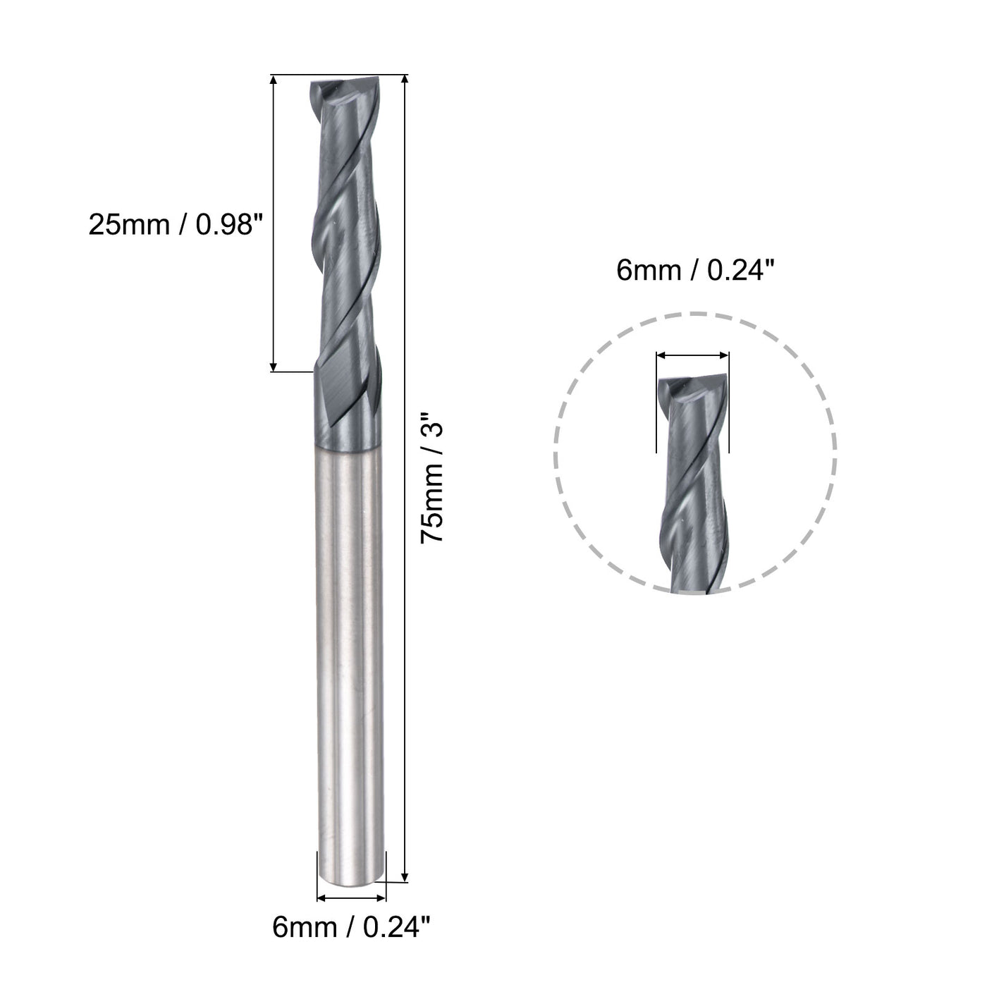 Harfington Carbide Coated Square End Mill Cutting
