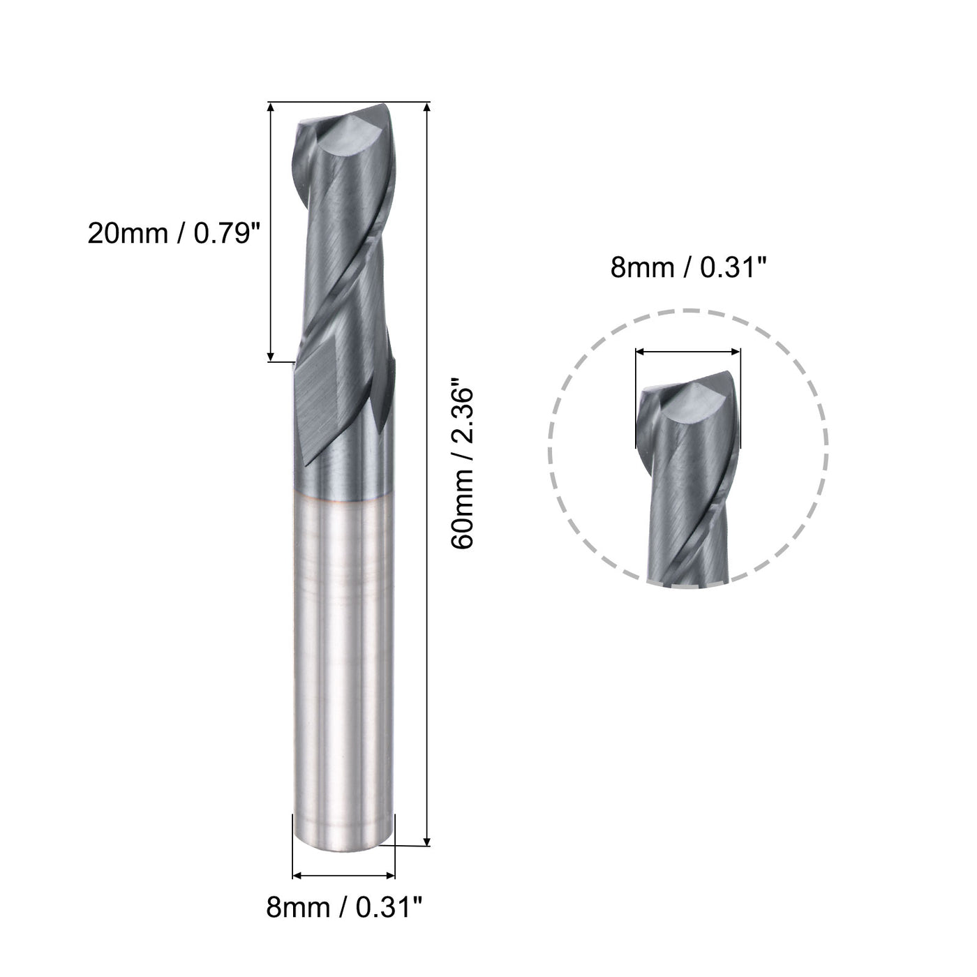 Harfington Carbide Coated Square End Mill Cutting