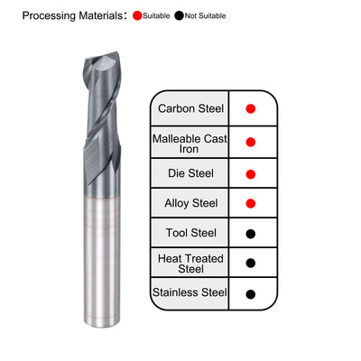 Harfington Carbide Coated Square End Mill Cutting