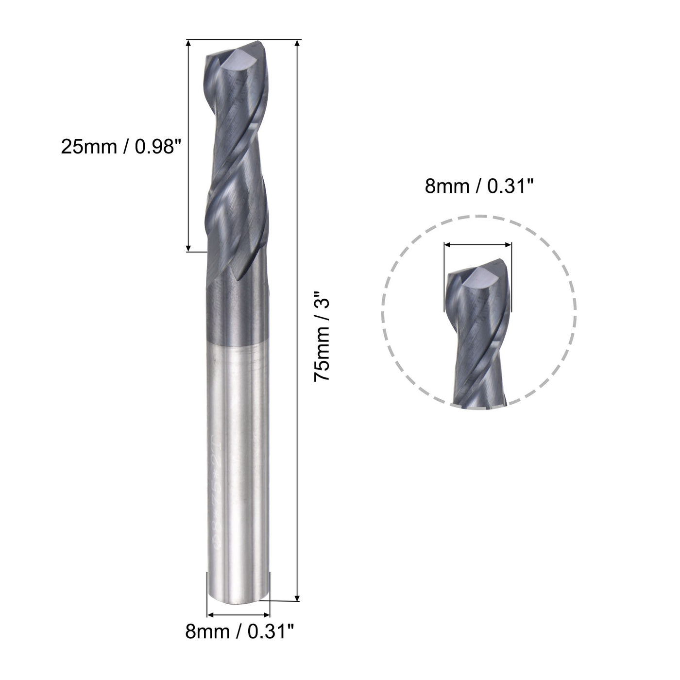 Harfington Carbide Coated Square End Mill Cutting