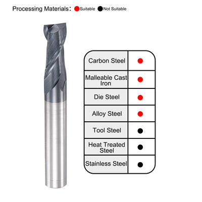Harfington Carbide Coated Square End Mill Cutting