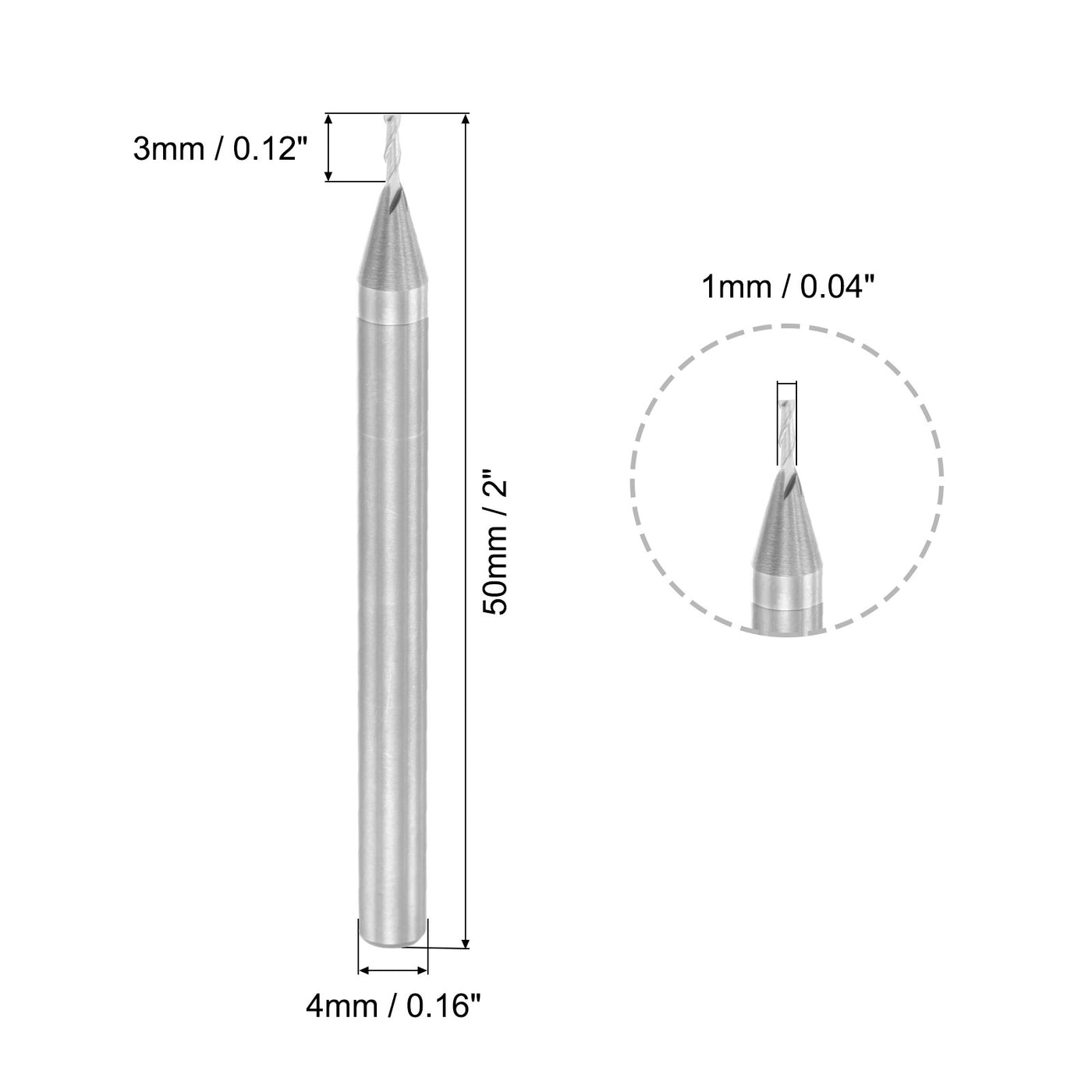 Harfington Carbide Square Nose End Mill for Aluminum