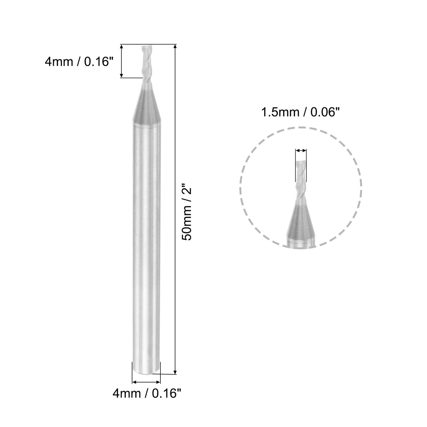 Harfington Carbide Square Nose End Mill for Aluminum