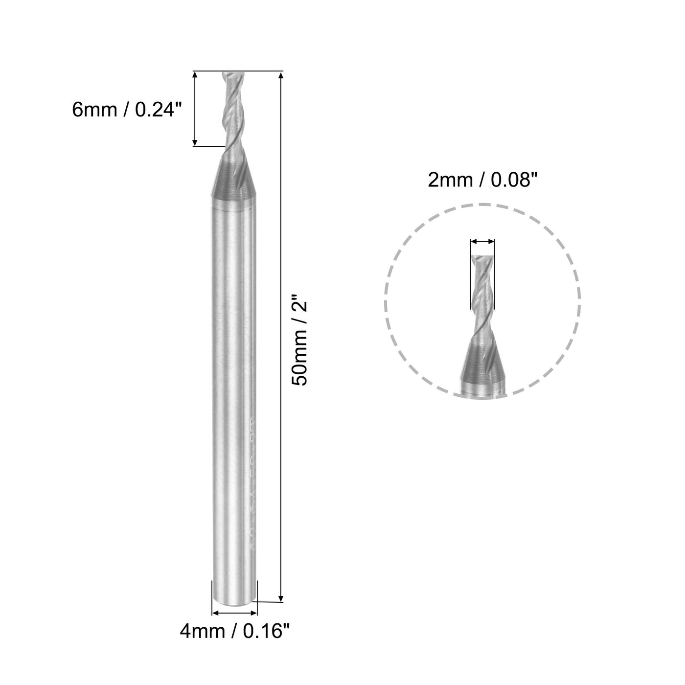 Harfington Carbide Square Nose End Mill for Aluminum