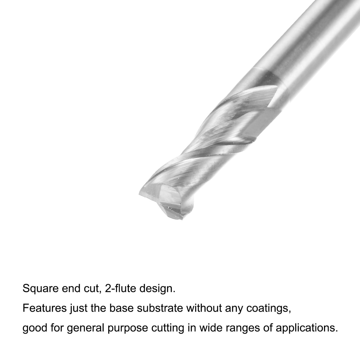 Harfington Carbide Square Nose End Mill for Aluminum