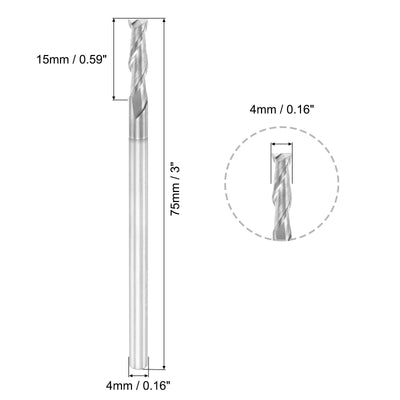 Harfington Carbide Square Nose End Mill for Aluminum