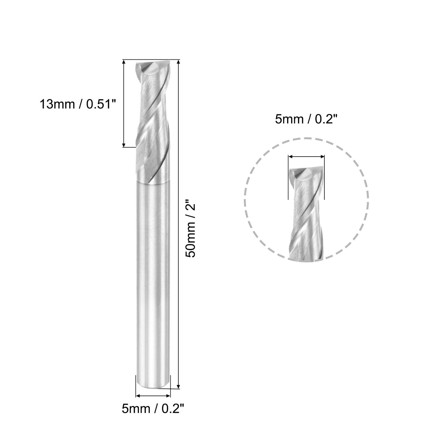 Harfington Carbide Square Nose End Mill for Aluminum