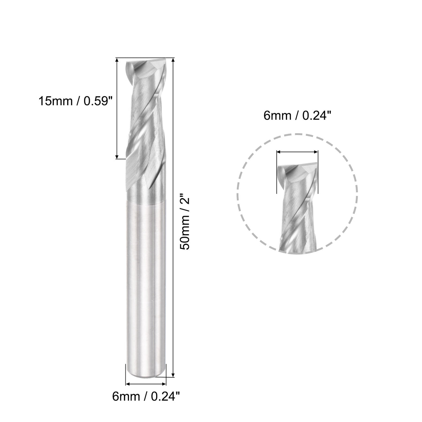 Harfington Carbide Square Nose End Mill for Aluminum