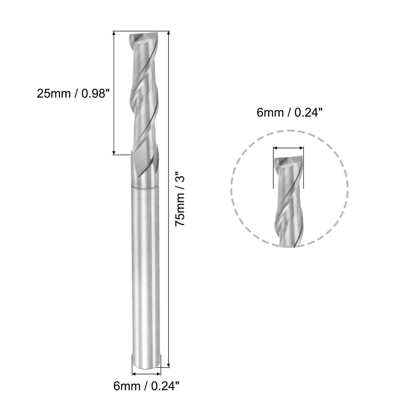Harfington Carbide Square Nose End Mill for Aluminum